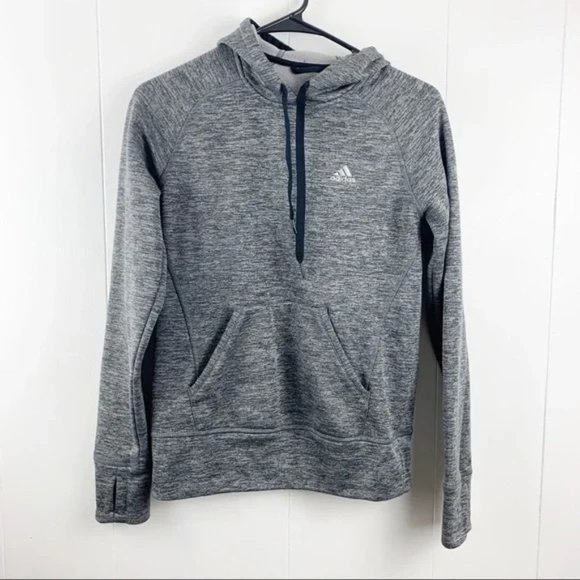 adidas Tops - Adidas Gray Pullover Hoodie Size X-Small